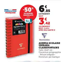 Hyper U CLAIREFONTAINE Agenda scolaire iderama offre