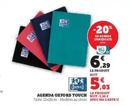 Hyper U Agenda oxford touch offre