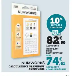 Hyper U NUMWORKS Calculatrice graphique offre