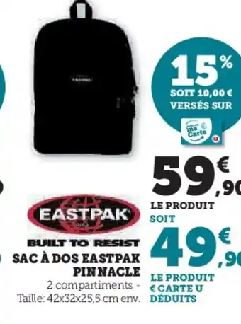 Hyper U EASTPAK Sac à dos pinnacle offre