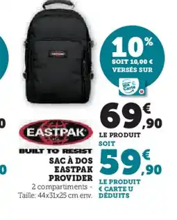 Hyper U EASTPAK Sac à dos provider offre