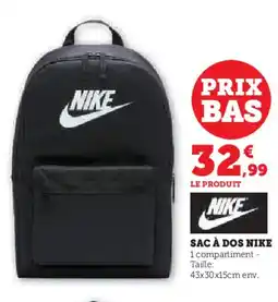 Hyper U NIKE Sac à dos offre