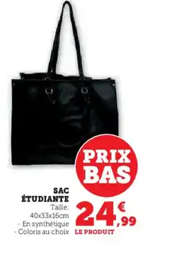 Hyper U Sac étudiante offre