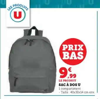 Hyper U Sac à dos u offre