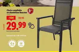 Lidl Chaise empilable en aluminium Houston offre