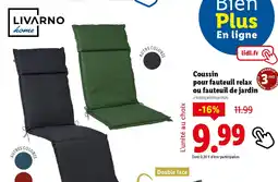 Lidl Coussin pour fauteuil relax ou fauteuil de jardin offre