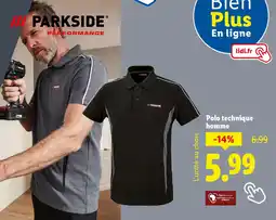 Lidl Polo technique homme offre