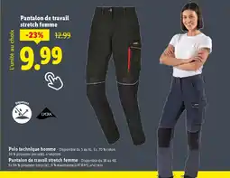 Lidl Pantalon de travail stretch femme offre