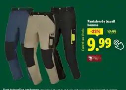 Lidl Pantalon de travail homme offre