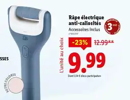Lidl CIEN Râpe électrique anti-callosités Accessoires inclus offre