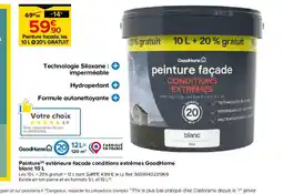 Castorama GOODHOME Peinture extérieure façade conditions extrêmes offre
