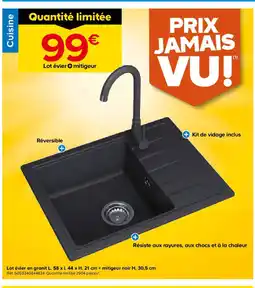 Castorama Lot évier en granit offre