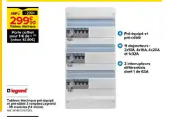 Castorama LEGRAND Tableau électrique pré-équipé et pré-cablé 3 rangées offre