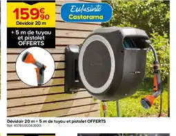Castorama Dévidoir 20 m + 5 m de tuyau et pistolet offre