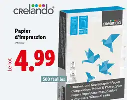 Lidl CRELANDO Papier d'impression offre