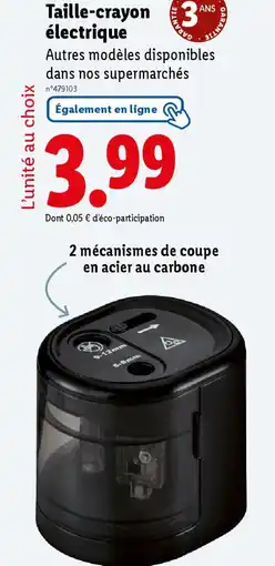 Lidl Taille-crayon électrique offre
