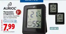 Lidl AURIOL Thermomètre et hygromètre offre