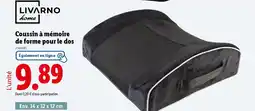 Lidl Coussin à mémoire de forme pour le dos offre