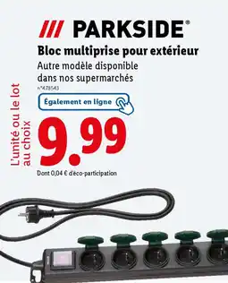 Lidl PARKSIDE Bloc multiprise pour extérieur offre