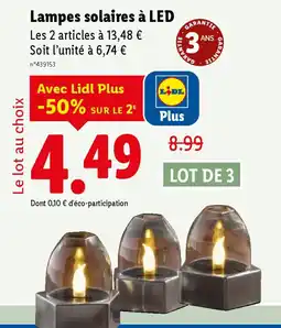 Lidl Lampes solaires à LED offre