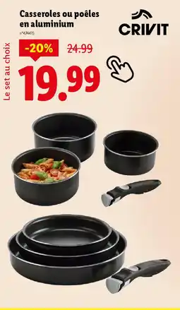 Lidl CRIVIT Casseroles ou poêles en aluminium offre