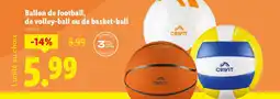 Lidl Ballon de football, de volley-ball ou de basket-ball offre