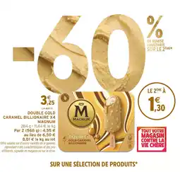 Intermarché MAGNUM Double gold caramel billionaire x4 offre