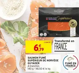 Intermarché GUYADER Saumon fumé supérieur de norvège offre