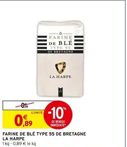 Intermarché LA HARPE Farine de blé type 55 de bretagne offre