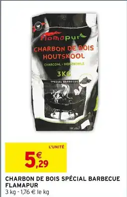 Intermarché Charbon de bois spécial barbecue flamapur offre