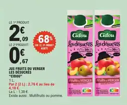 E.Leclerc Jus fruits du verger les désucrés cidou offre