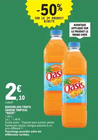 E.Leclerc Boisson aux fruits saveur tropical oasis offre