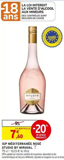 Intermarché Igp méditerranée rosé studio by miraval y offre