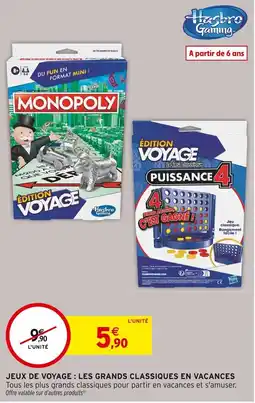 Intermarché Jeux de voyage: les grands classiques en vacances offre