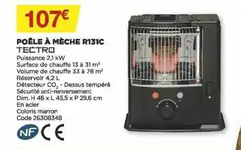 Bricomarché Poêle à Mèche R131c Tectro offre