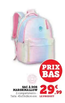 Hyper U Sac à dos marshmallow offre