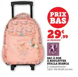 Hyper U Sac à dos à roulettes stalla bianca offre