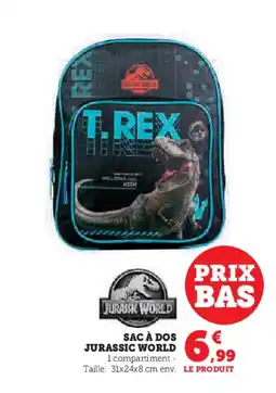 Hyper U Sac à dos jurassic world offre