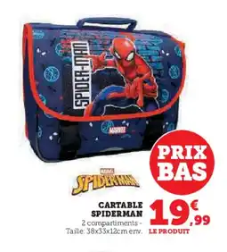 Hyper U Cartable spiderman offre