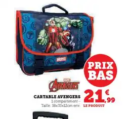 Hyper U Cartable avengers offre
