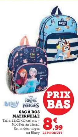 Hyper U Sac à dos maternelle offre