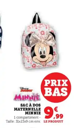 Hyper U Sac à dos maternelle minnie offre