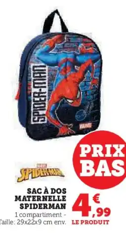 Hyper U Sac à dos maternelle spiderman offre