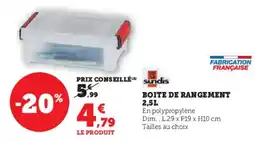 Hyper U Boite de rangement offre