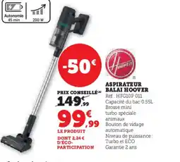 Hyper U HOOVER Aspirateur balai offre
