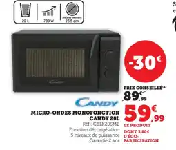 Hyper U CANDY Micro-ondes monofonction offre