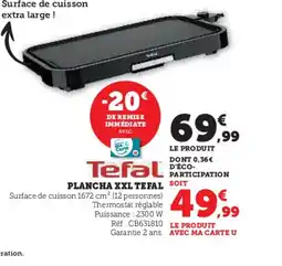 Hyper U TEFAL Plancha xxl offre
