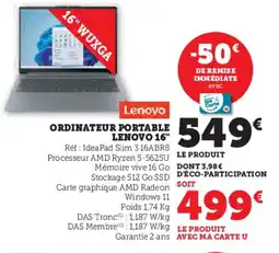 Hyper U LENOVO Ordinateur offre