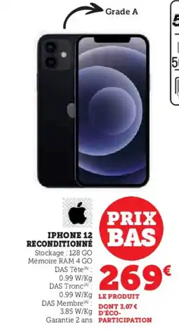 Hyper U IPHONE 12 Reconditionné offre