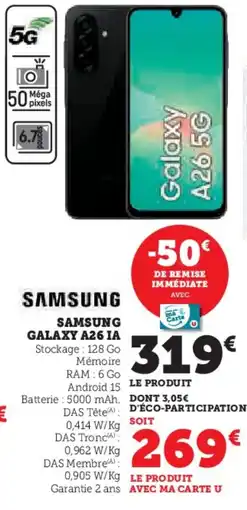 Hyper U SAMSUNG Galaxy a26 offre